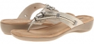 Washed Gold Leather Minnetonka Silverthorne Thong for Women (Size 6)