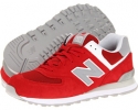 Red New Balance Classics M574 for Men (Size 14)