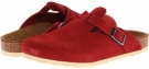 Barn Red Suede/Cream Sole Birkenstock Kids Boston for Kids (Size 13)