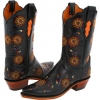 Black Buffalo Calf Floral Lucchese N4551 for Women (Size 5.5)