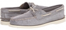 Silver Sparkle Suede Sperry Top-Sider A/O 2 Eye for Women (Size 9.5)