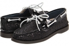 Black Glitter/Patent Sperry Top-Sider A/O 2 Eye for Women (Size 7.5)