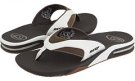 White/Brown Reef Fanning Leather for Men (Size 7)