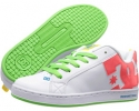 White/Goji DC Court Graffik W for Women (Size 6)