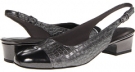 Dark Pewter Metallic Croco Leather Trotters Dea for Women (Size 6.5)