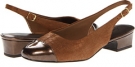 Bronze Metallic Croco Leather Trotters Dea for Women (Size 9)