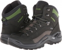 Light Grey/Green Gecko Lowa Renegade GTX Mid for Men (Size 14)