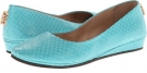 Teal Green Blocks French Sole Zeppa for Women (Size 10)