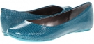 Teal Lizard Patent Kenneth Cole Reaction Slip On By for Women (Size 7.5)