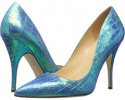 Blue Hologram Crocco Print Leather Kate Spade New York Licorice for Women (Size 7.5)