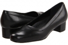 Black Soft Kid Leather/Stretch PU Trotters Dora for Women (Size 6)