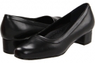 Black Soft Kid Leather/Stretch PU Trotters Dora for Women (Size 8)