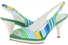 Green Multi Beach Nine West Sharina for Women (Size 9)