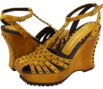 Mustard/White Wash Suede Lisa for Donald Pliner Shiloh for Women (Size 7.5)