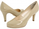 Tan Synthetic Patent Anne Klein Wystere for Women (Size 8.5)