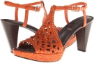 Dark Orange/Dark Orange/Graphite Rockport Audry Quarter Strap Woven for Women (Size 7)