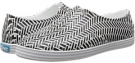 Jiffy Black Herringbone Print/Shell White Native Shoes Jericho for Women (Size 8)