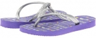 Violet Havaianas Kids Slim Garden Flip Flops for Kids (Size 8)