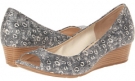 Black/White Ring Lizard Print Cole Haan Air Tali OT Wedge 40 for Women (Size 6)