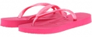 Fuchsia Havaianas Kids Slim Flip Flops for Kids (Size 9)