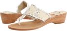 Bone/White Jack Rogers Palm Beach Navajo Midwedge for Women (Size 6.5)