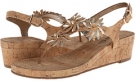 Natural Cork/Platino Met Nappa Vaneli Kenan for Women (Size 7.5)