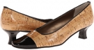 Natural Lak Cork/Black Ferns Patent Vaneli Rickie for Women (Size 8)