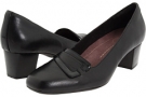 Black Leather Clarks England Levee Delta for Women (Size 8)