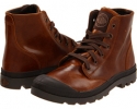 Sunrise/Chocolate Palladium Pampa Hi Leather for Men (Size 7.5)