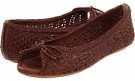 Chocolate Frye Malorie Woven Peep for Women (Size 9.5)