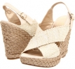 Ivory Wrinkle Raffia Stuart Weitzman Toogood for Women (Size 10)