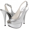 Silver Mini Glitter Stuart Weitzman Bridal & Evening Collection Vevey for Women (Size 8.5)