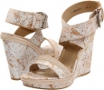 Whitewash Cork Stuart Weitzman Wraptor for Women (Size 8.5)