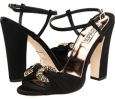 Black Satin/Silk Badgley Mischka Jeweled for Women (Size 7.5)