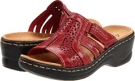 Red Leather Clarks England Lexi Bark for Women (Size 9.5)