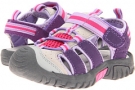 Light Gray Microsuede/Purple Lilac & Hot Pink Trim Jumping Jacks Kids Beachcomber for Kids (Size 9.5)