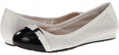 Optic White/Black Patent Cole Haan Air Reesa Buckle Ballet for Women (Size 7)