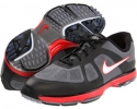 Cool Grey/White/Black/Action Red Nike Golf Lunar Ascend for Men (Size 8)