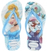 White/Light Blue Havaianas Kids Slim Princess Disney Flip Flops for Kids (Size 8)