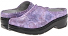 Light Purple Floral Klogs Como for Women (Size 7.5)