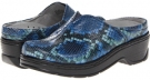 Dark Blue Snake Klogs Como for Women (Size 6.5)