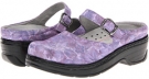 Light Purple Floral Klogs Cali for Women (Size 9)