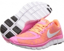 Pink Glow/White/Atomic Orange Nike Free 5.0 V4 for Women (Size 7.5)