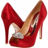 Crimson Red Satin Badgley Mischka Goodie for Women (Size 5.5)