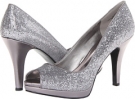 Silver/Pewter Fabric Nine West Danee for Women (Size 8.5)