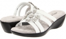 White Leather/Patent Flowers Walking Cradles Cookie for Women (Size 8.5)