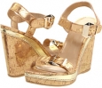 Oro Lame Cork Stuart Weitzman Twofer for Women (Size 9)