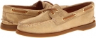 Gold Sparkle Suede Sperry Top-Sider A/O 2 Eye for Women (Size 5)