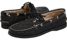 Black Quilted Leather Sperry Top-Sider A/O 2 Eye for Women (Size 7.5)