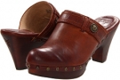 Cognac Frye Audra Button Heel for Women (Size 6.5)